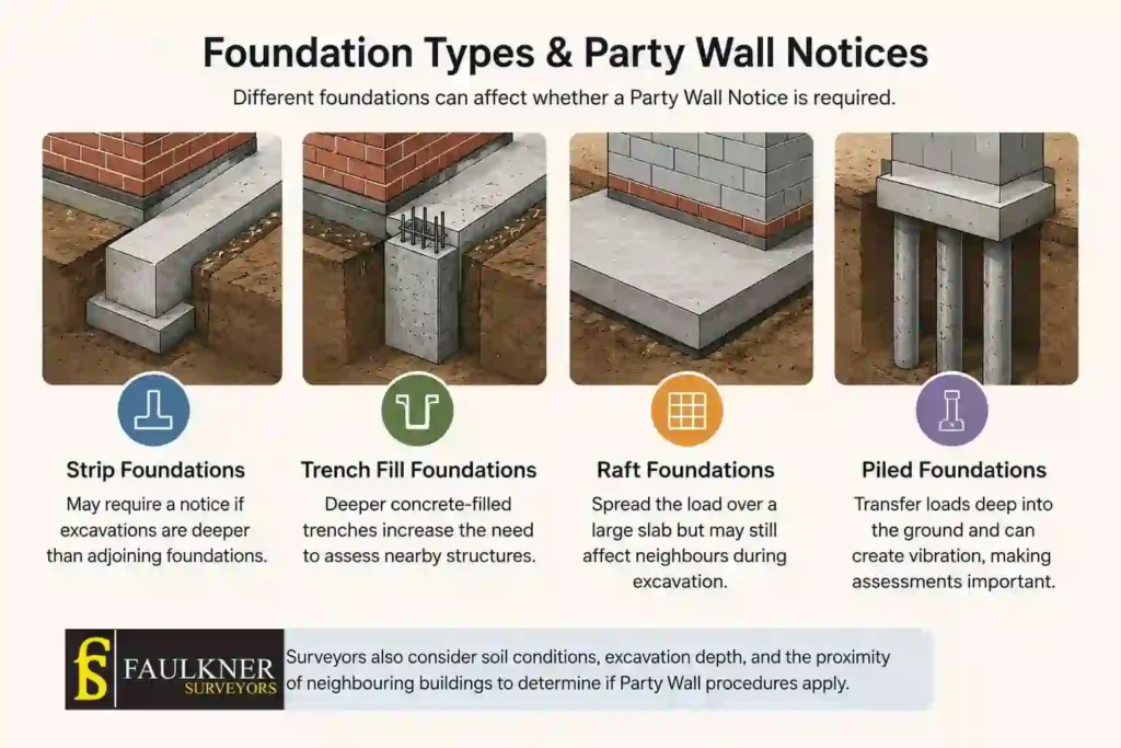 How Do Construction Methods Affect Party Wall Requirements? A Homeowner’s Guide 1 How Do Different Foundation Types Influence Party Wall Notices Royal-Tunbridge-Wells?