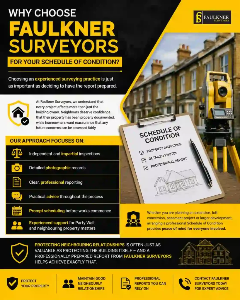 Schedule of Condition: What It Is and Why It Protects Both Neighbours 3 Why Choose Faulkner Surveyors for Your Schedule of Condition Royal-Tunbridge-Wells?