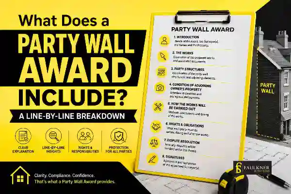 Party Wall Awards Explained Line-by-Line: What Property Owners and Neighbours Need to Know 1 What Does a Party Wall Award Include? A Line-by-Line Breakdown Royal-Tunbridge-Wells